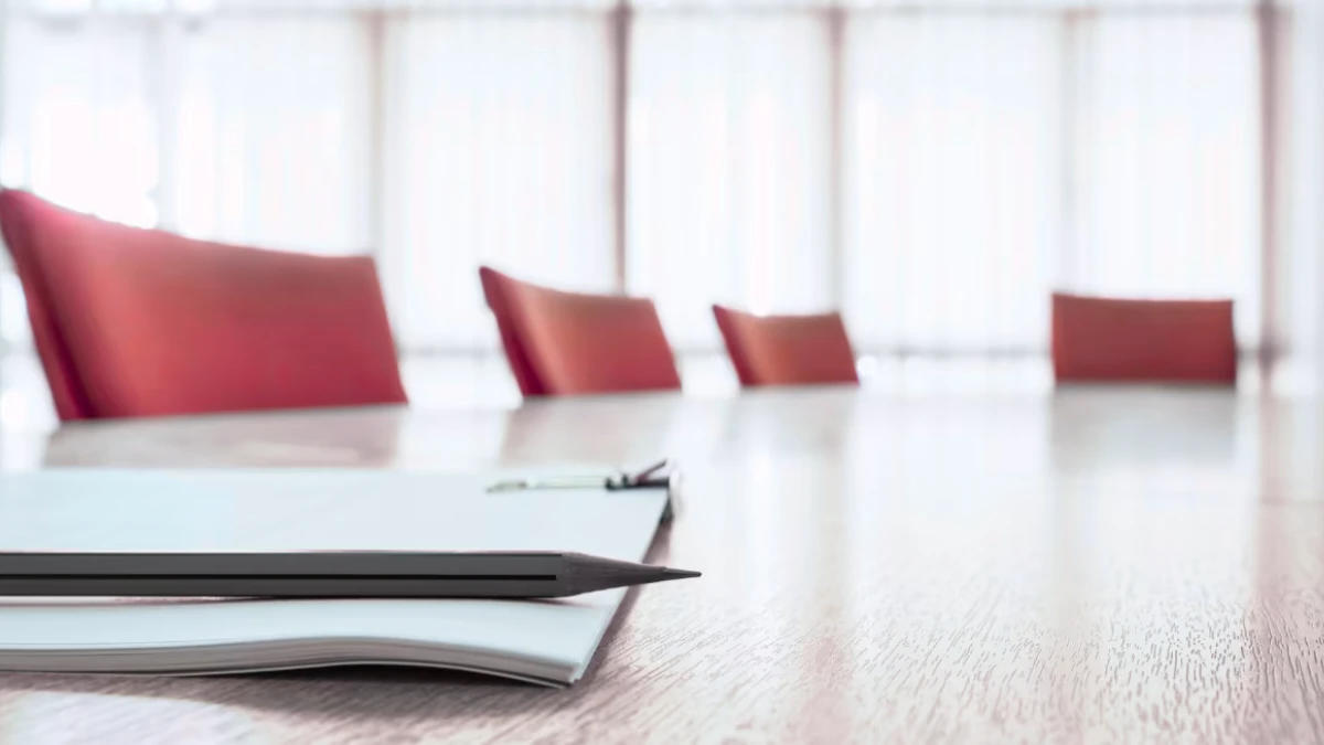 Boardroom table and chairs