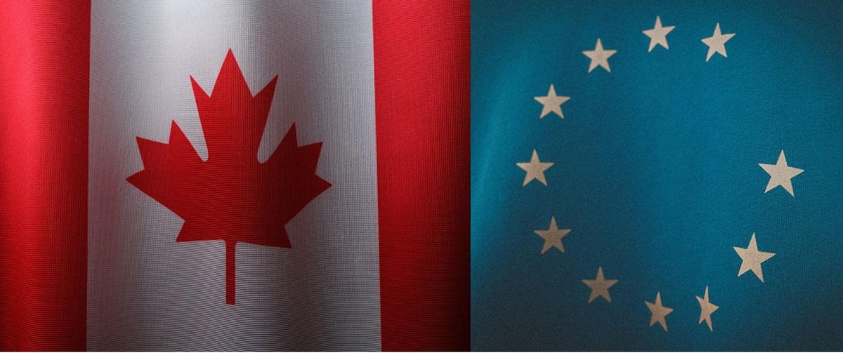 Canada and EU flags