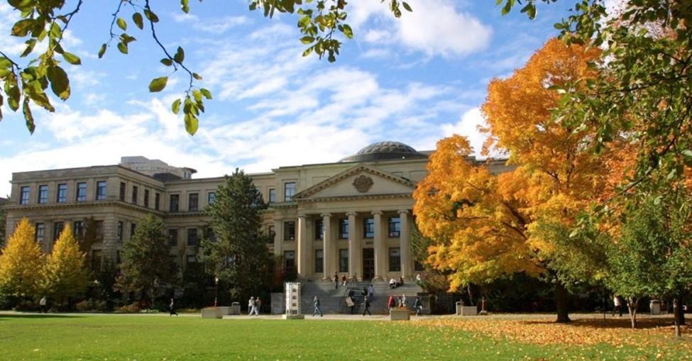 Tabaret Hall in autumn scene