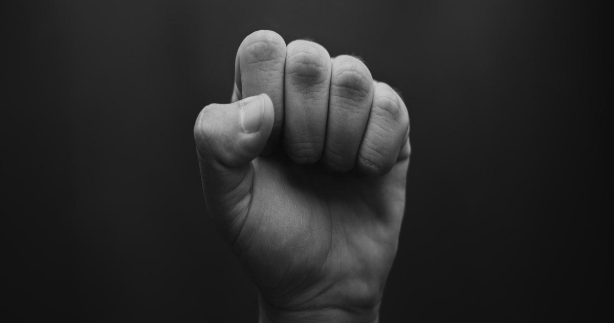 A raised fist