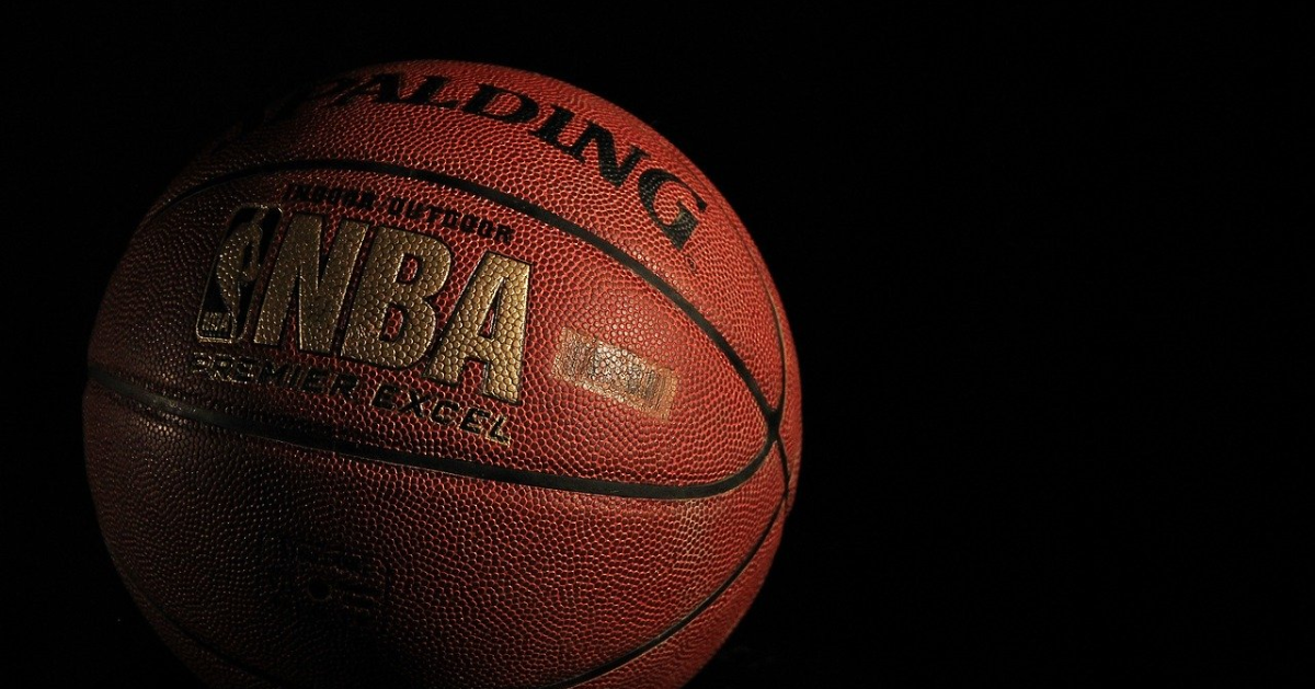 Basketball with a NBA logo