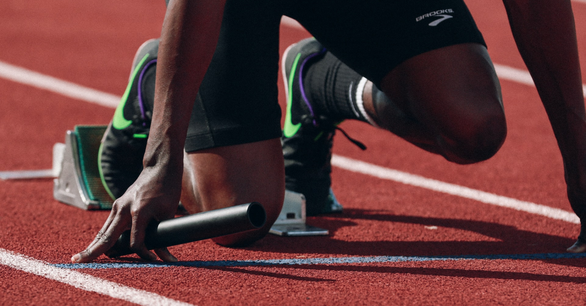 Sprinter on the starting line