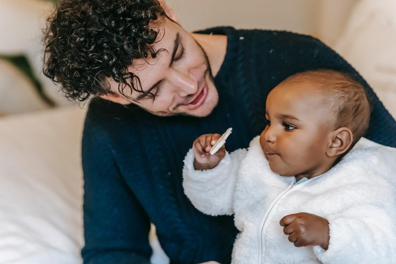 Father with baby