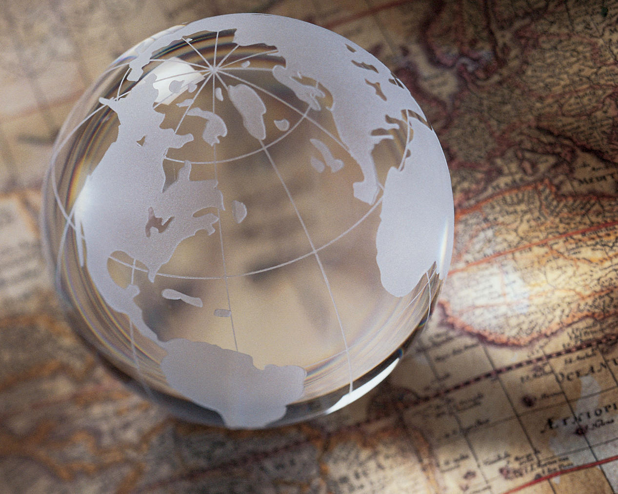 Globe sur une map