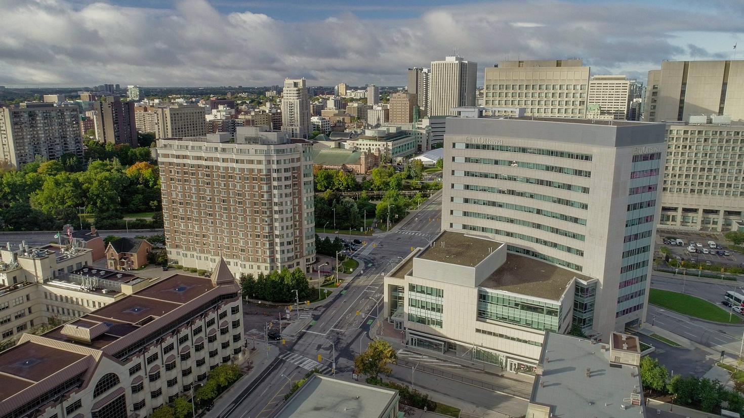 vue aérienne du campus