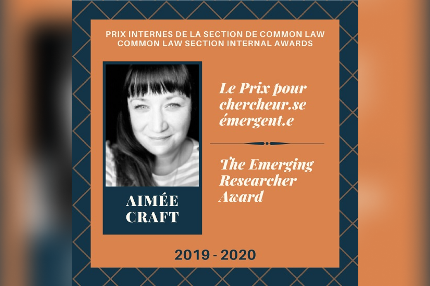 Aimée Craft, Le Prix pour chercheur.se émergent.e