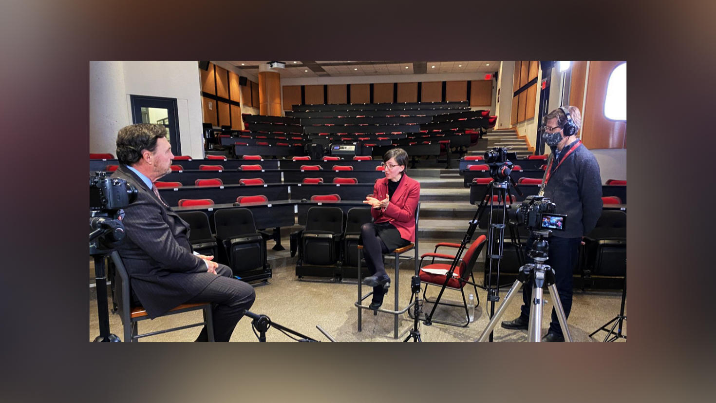 Civil Law Section Dean Marie-Eve Sylvestre and the Right Honourable Richard Wagner