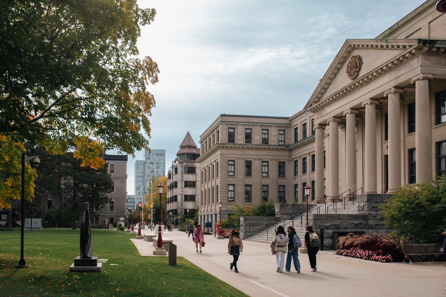 Tabaret Hall, exterior walkway