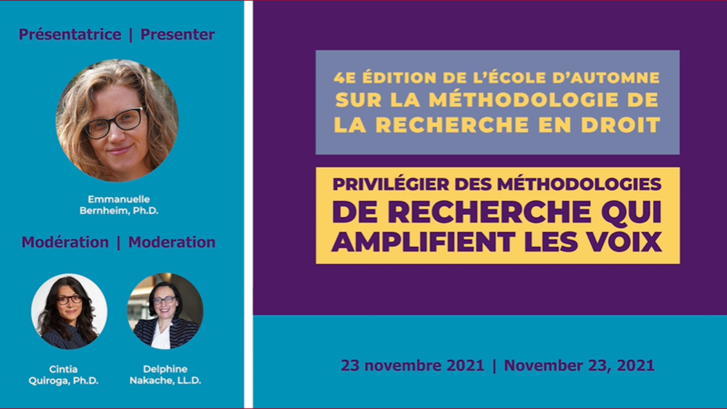 Emmanuelle Bernheim Autumn School Poster