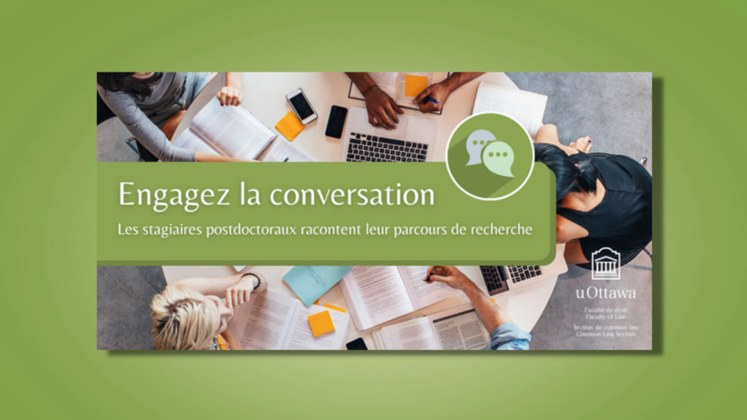 Engagez la conversation : Les stagiaires postdoctoraux racontent leur parcours de recherche