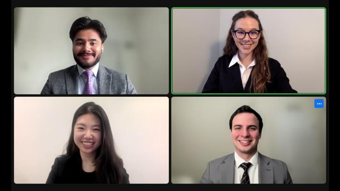 uOttawa team for the Tort Moot competition