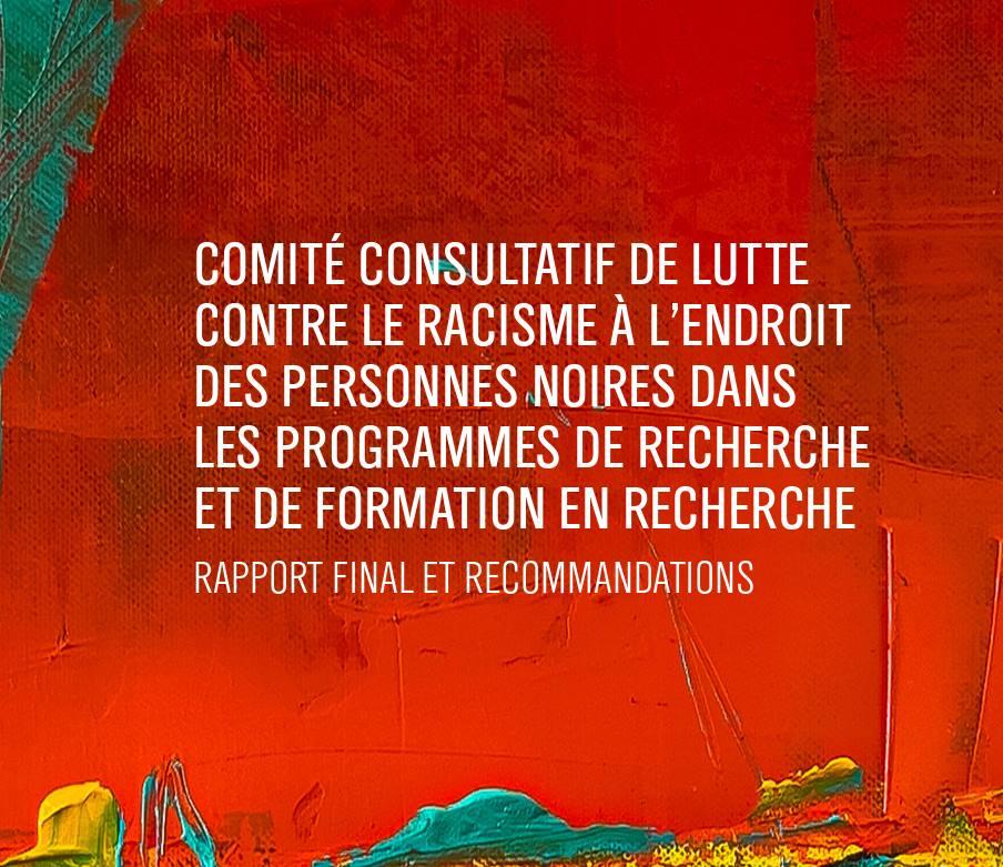 Comité consultatif sur la lutte contre le racisme à l’endroit des personnes noires dans les programmes de recherche et de formation en recherche (CRSH)