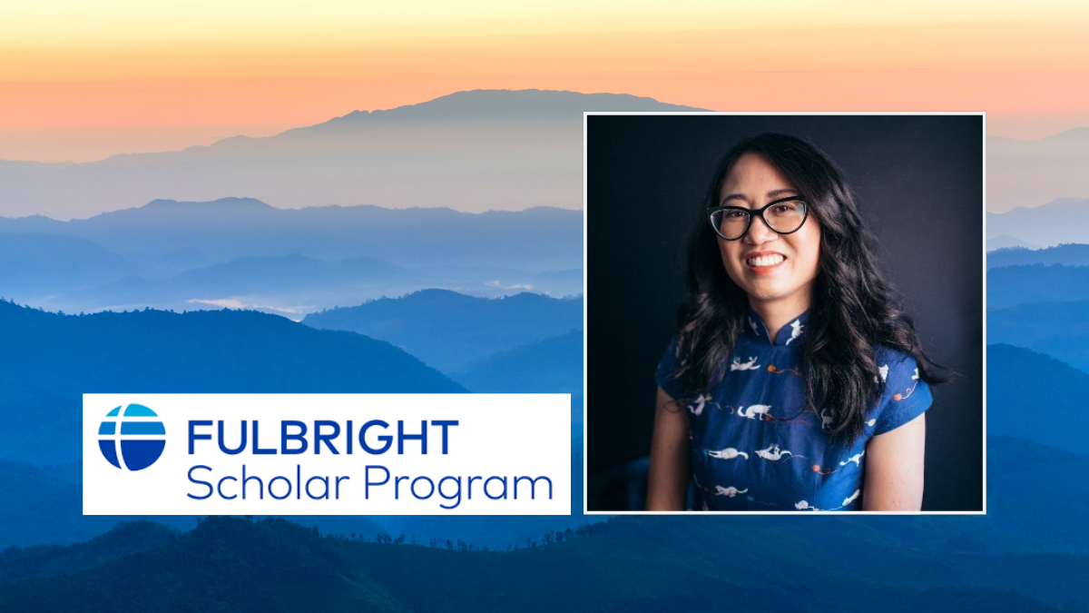 bio photo of Professor Jamie Liew set against backdrop of blue mountains