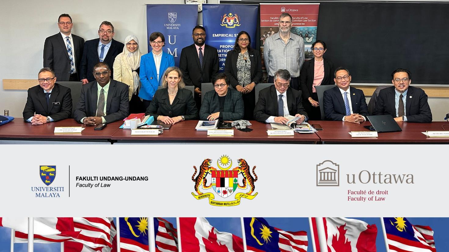 Délégation de la Division des affaires juridiques du département du Premier ministre de la Malaisie et de l’Universiti Malaya