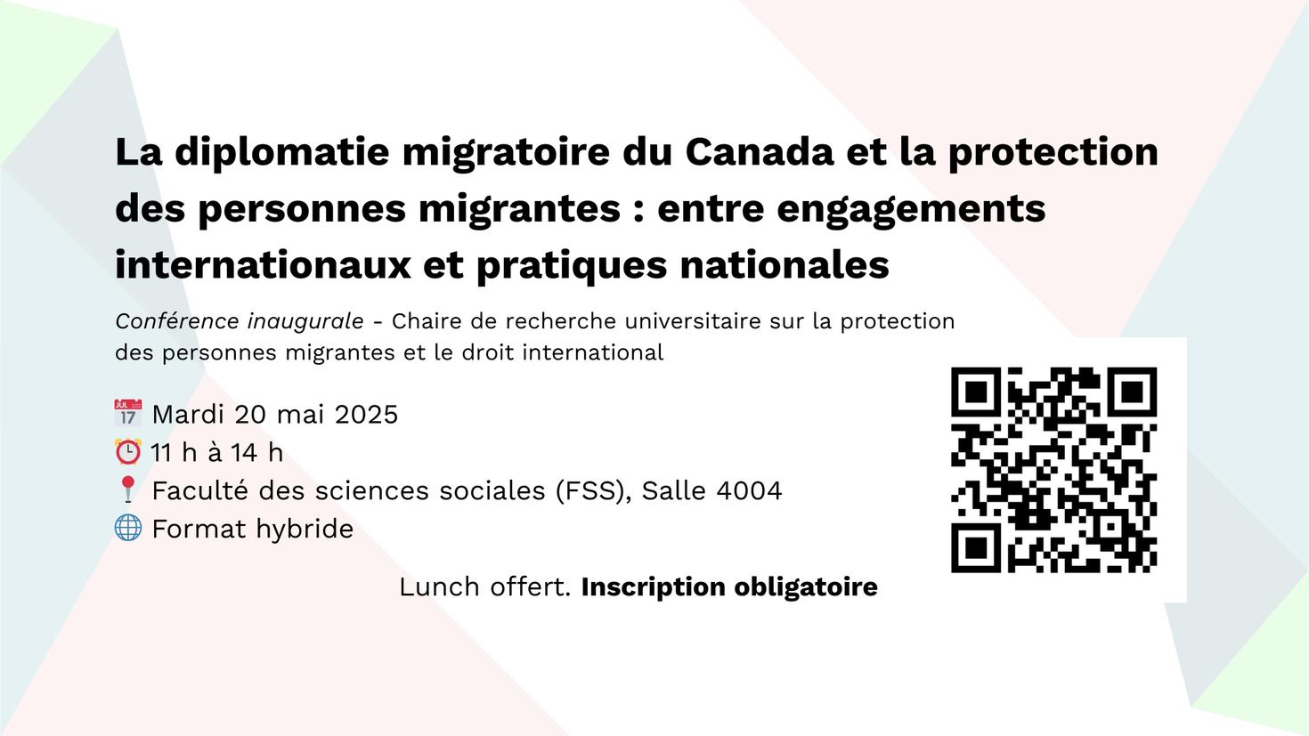 Affiche conférence inaugurale