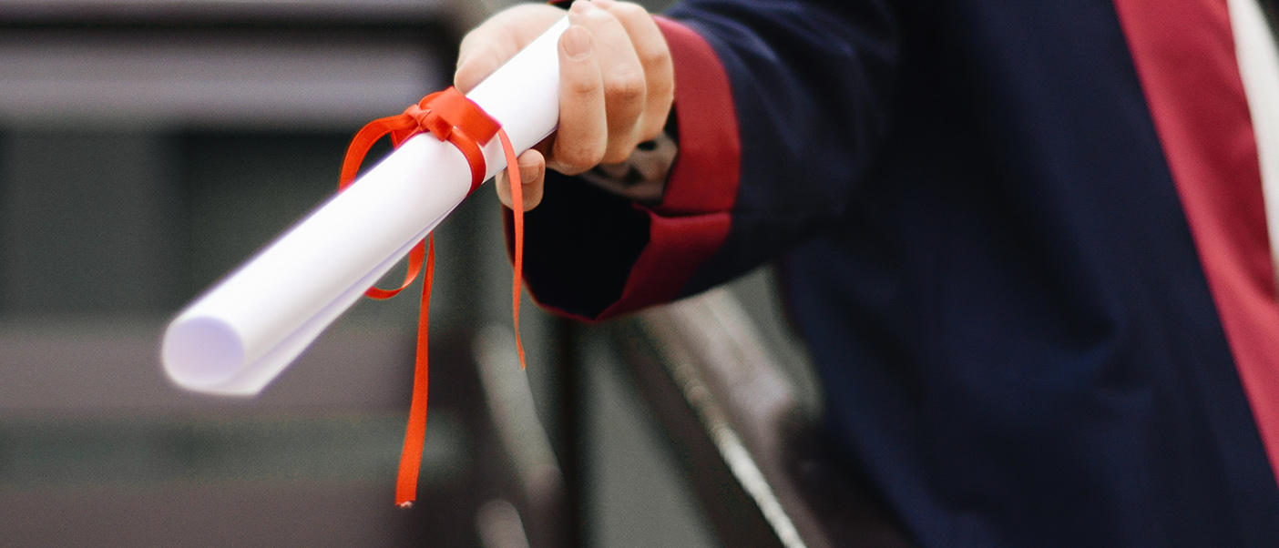 Person receiving a diploma