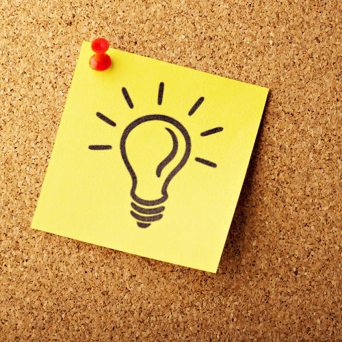 image of a post-it with a light bulb