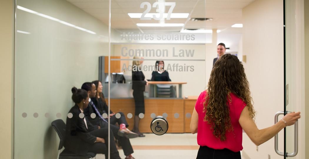 front desk area of the academic affairs office and student centre