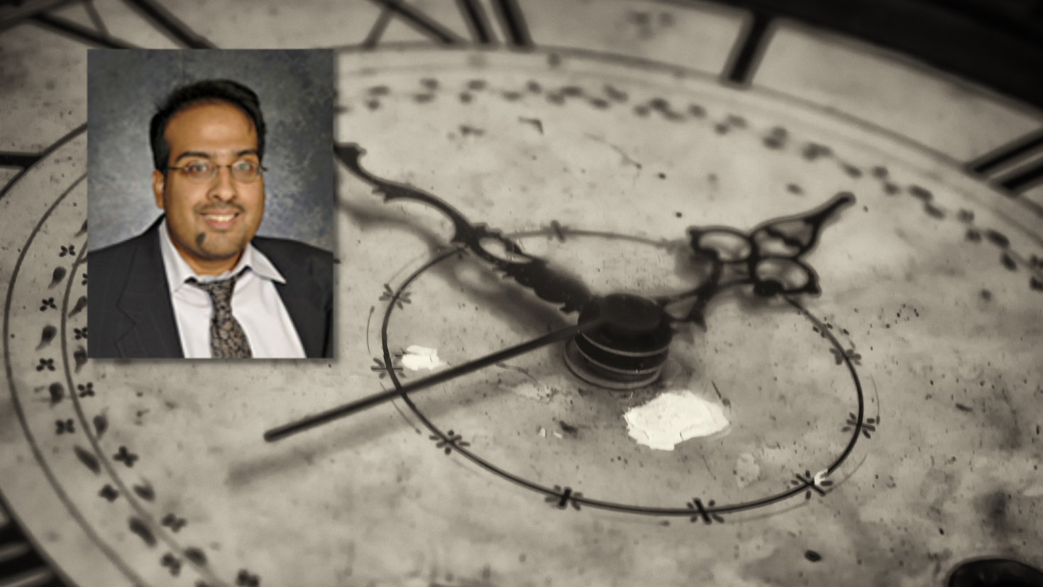 Ravi Malhotra and image of a clock