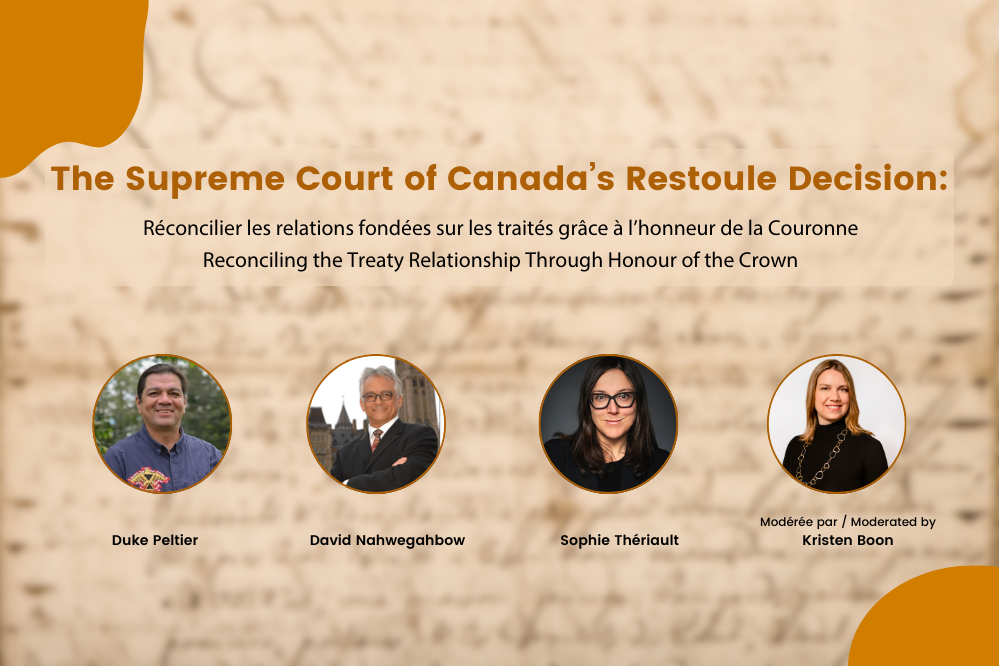Event poster - The Supreme Court of Canada's Resoule Decision