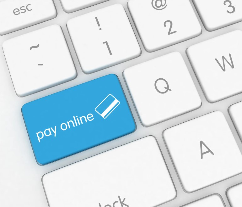 Bouton « payer en ligne » sur le clavier