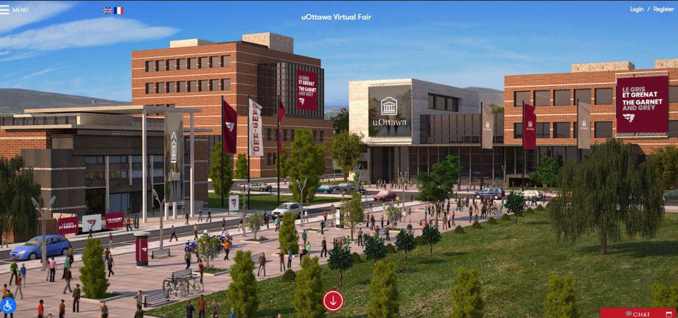 Représentation d'une foire virtuelle.