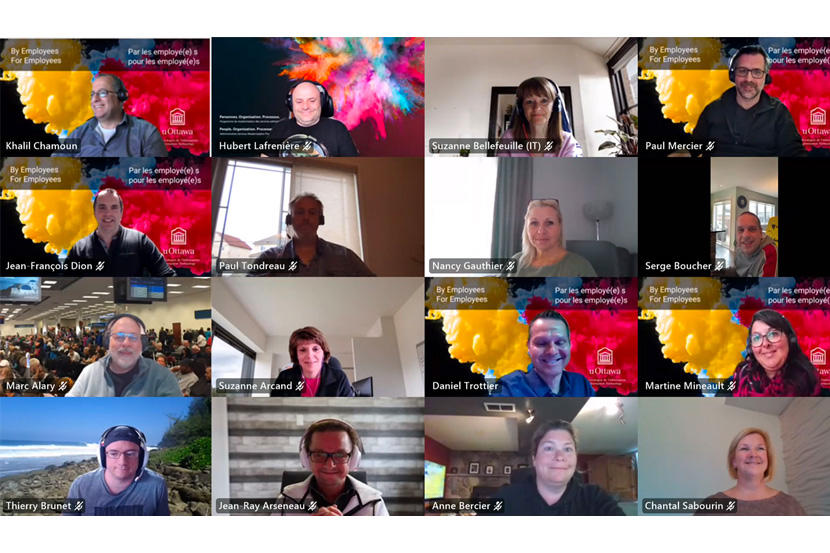 Capture d'écran d'une rencontre Teams.