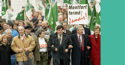 Photo d'archive de la manifestation pour sauver l'Hôpital Montfort