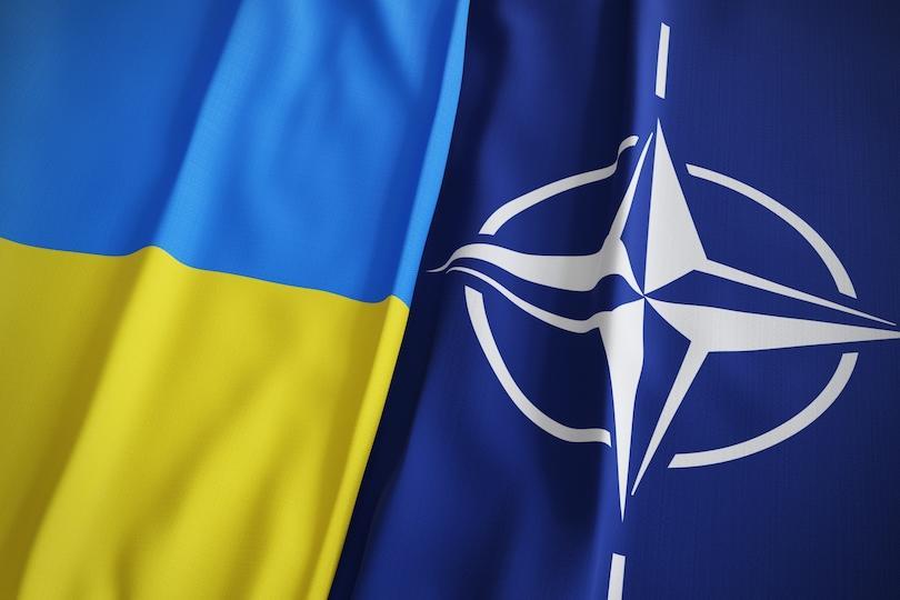 NATO & Ukraine Flags