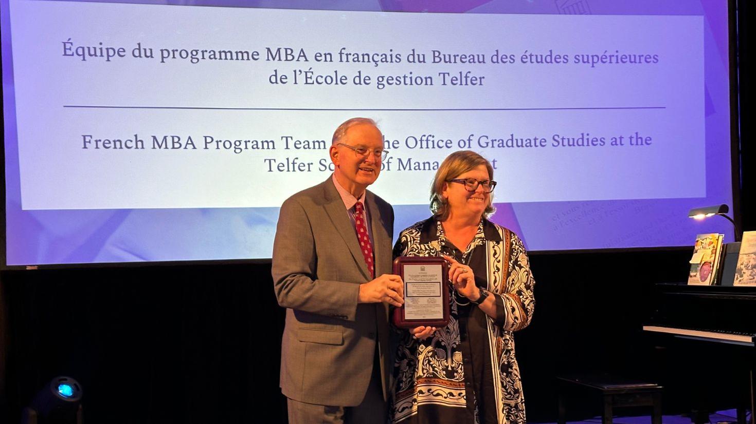 Louise Villeneuve with Jacques Frémont