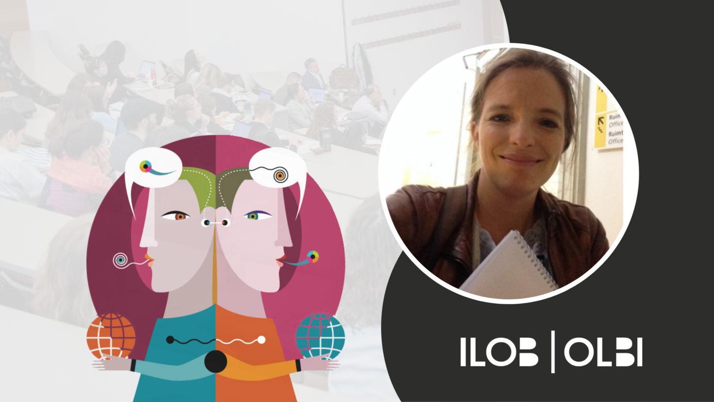 Bannière du forum de recherche CCERBAL. Le logo du CCERBAL: une illustration de deux personnages dos à dos avec des bulles de texte contenant des caractères abstraits au-dessus de leurs têtes. Une image Emmanuelle Le Pichon-Vorstman.Le logo de l'ILOB dans le coin inférieur droit. 