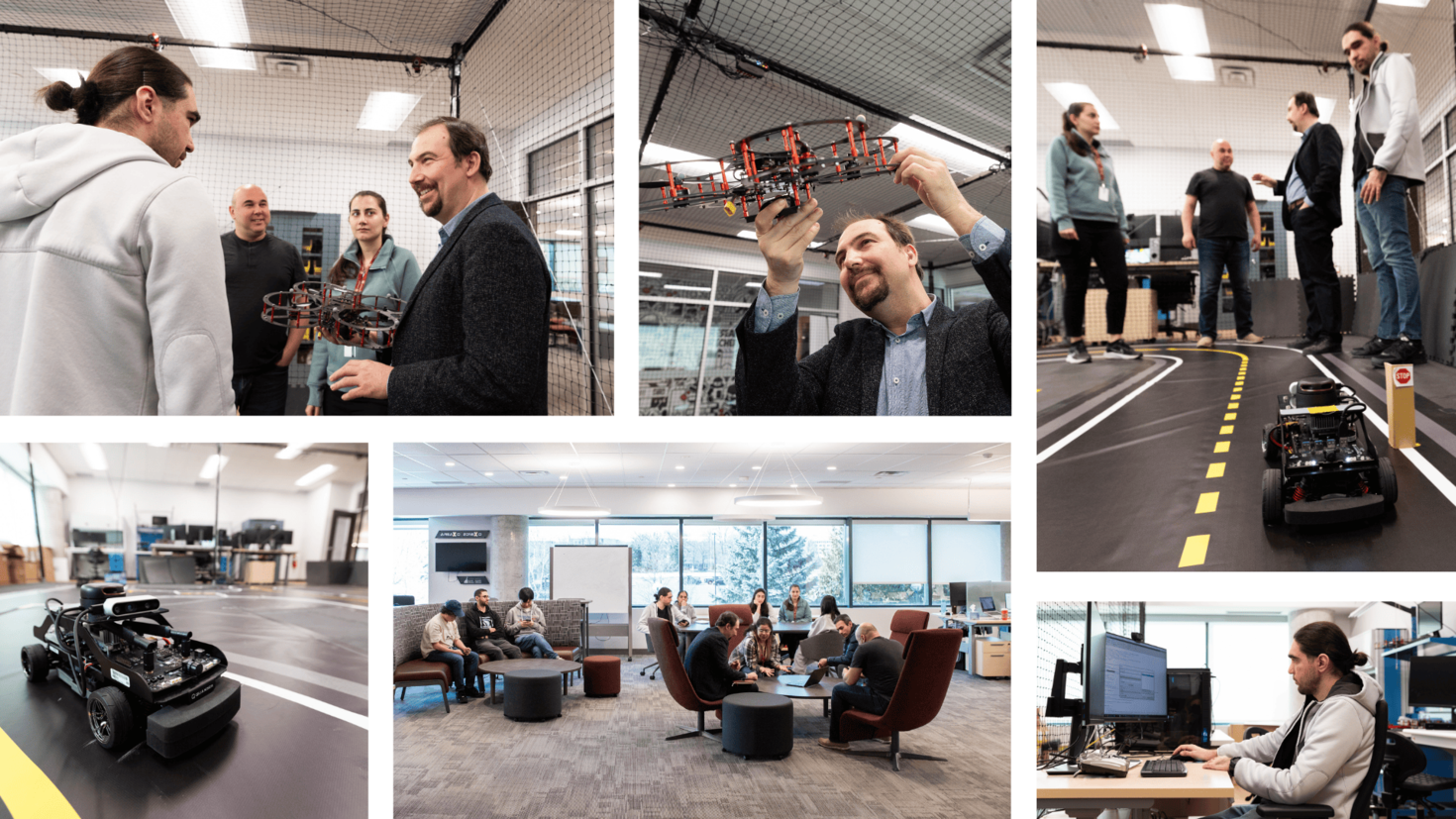Un collage de l'équipe du Centre d’innovation pour véhicules intelligents et connectés