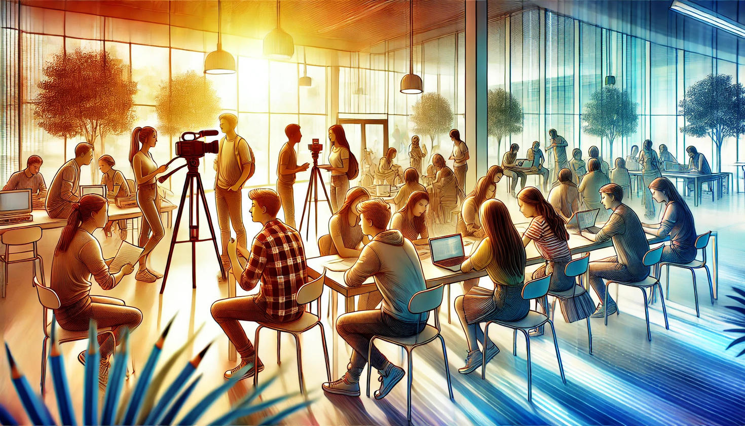 Students in a room