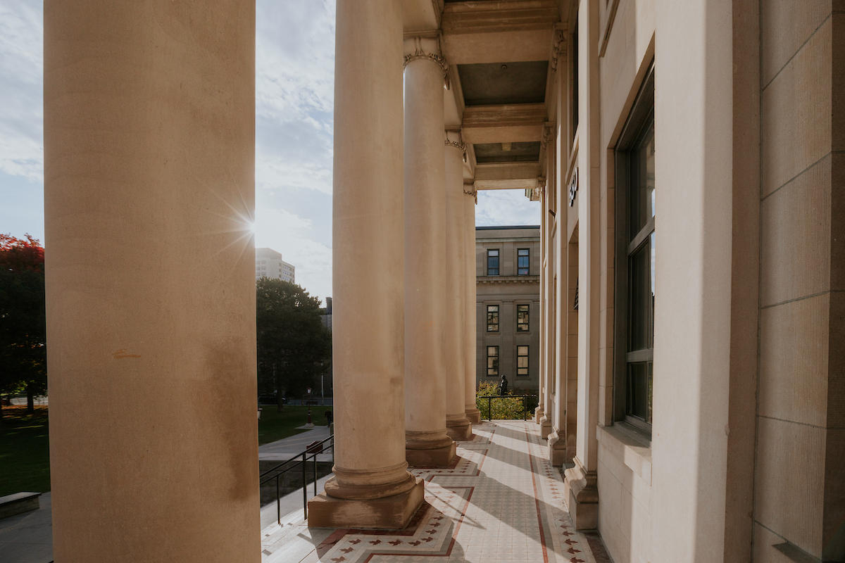 Colonnes du pavillon Tabaret. 