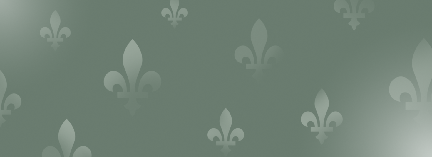 Image décoratif d'un fleur de lys répété sur une arrière-plan vert