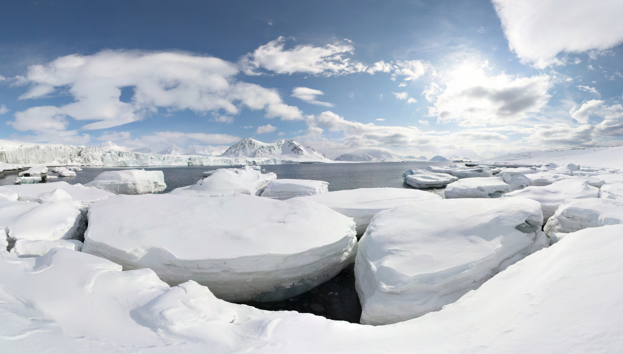 Paysage dans l'arctique.