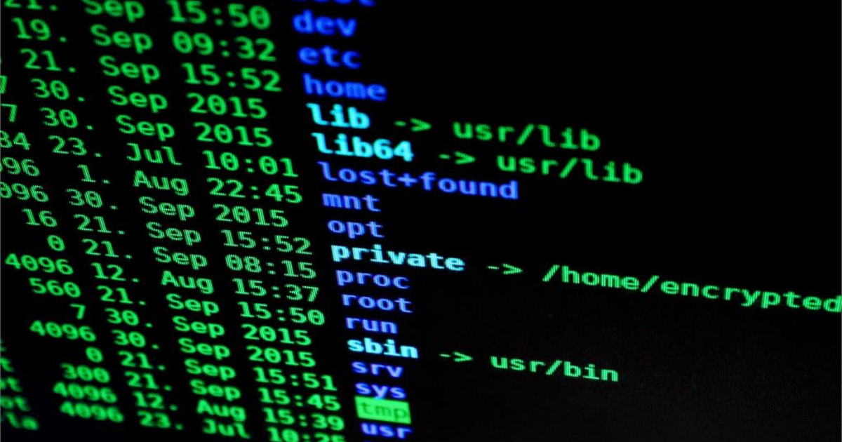 Codes sur un écran d'ordinateur