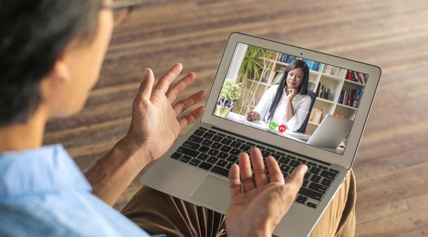 two people talking via videoconference