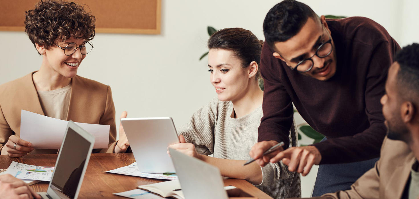 Team working together on a project