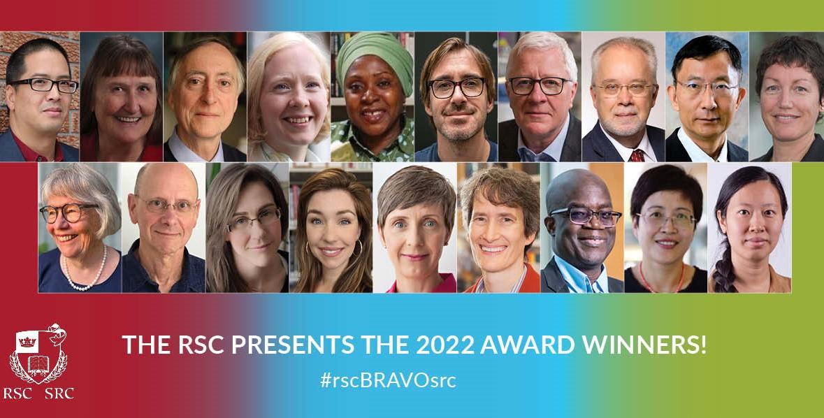 Headshots of 19 of The Royal Society of Canada 2022 Award Winners
