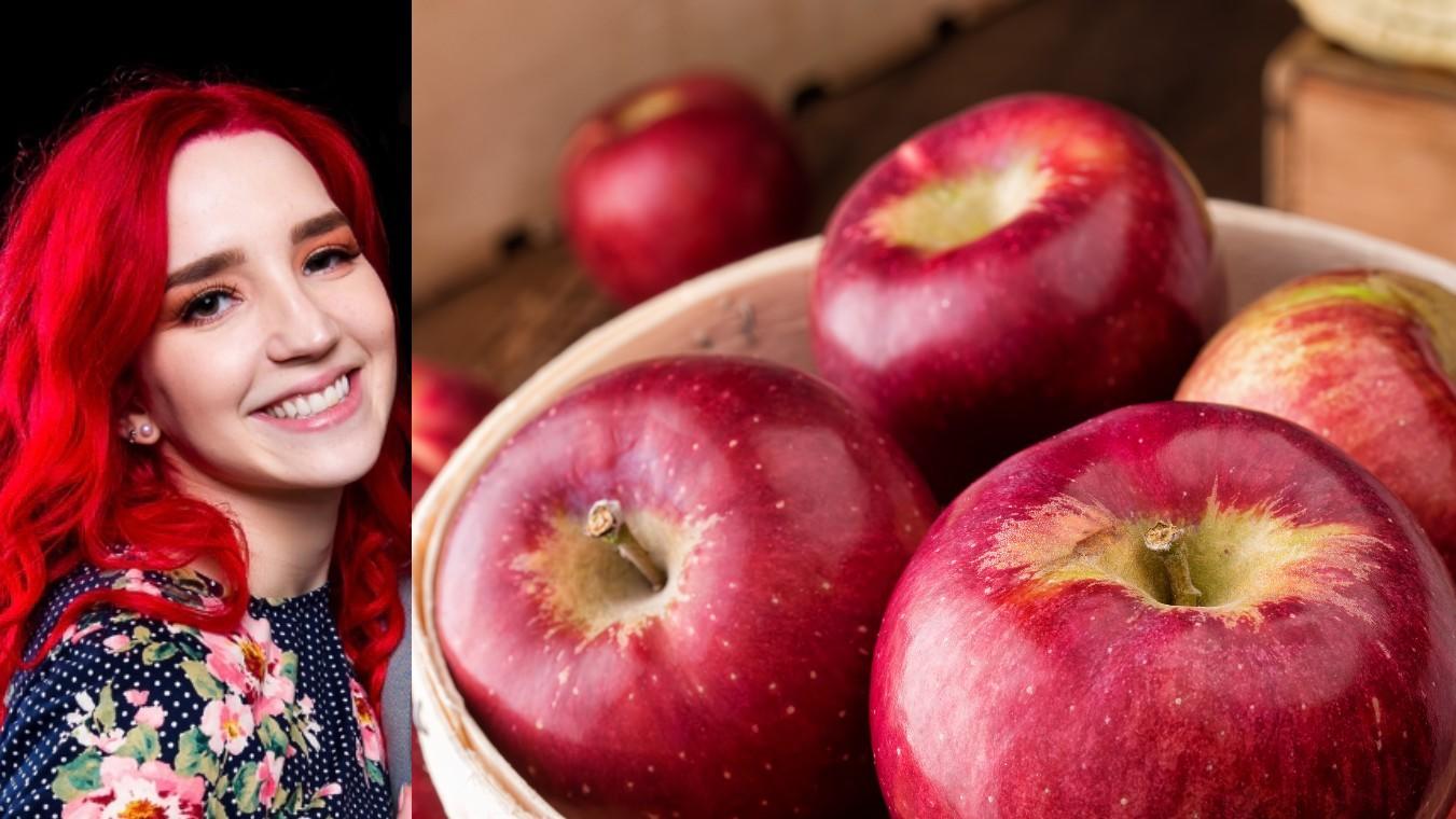 Pommes dans et hors d'un panier