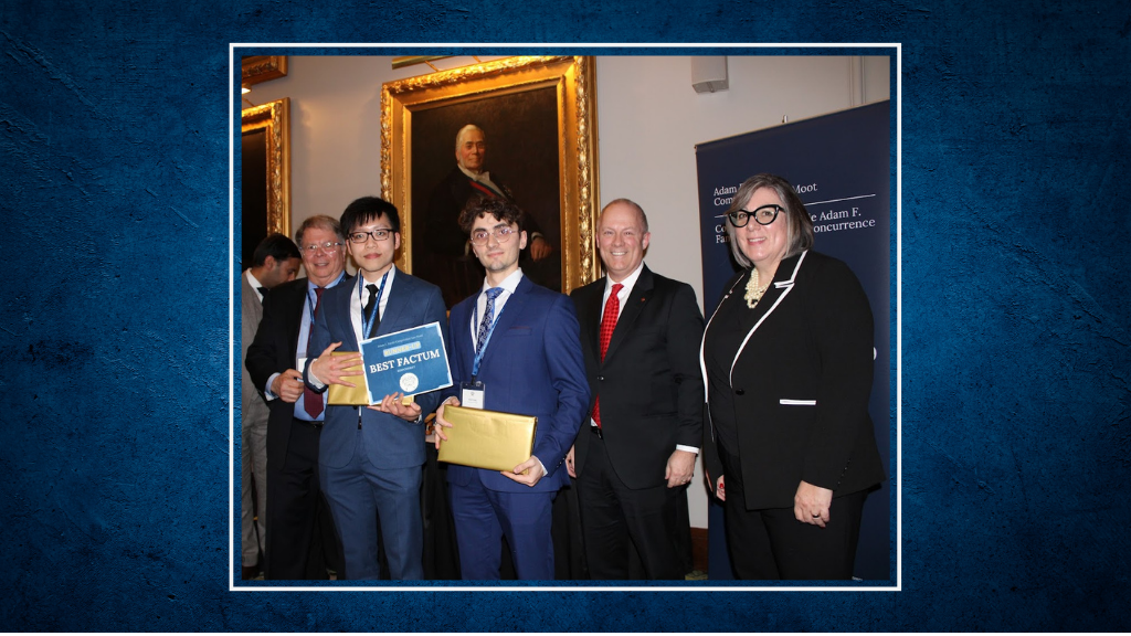 uOttawa team members for the Fanaki Moot Competition