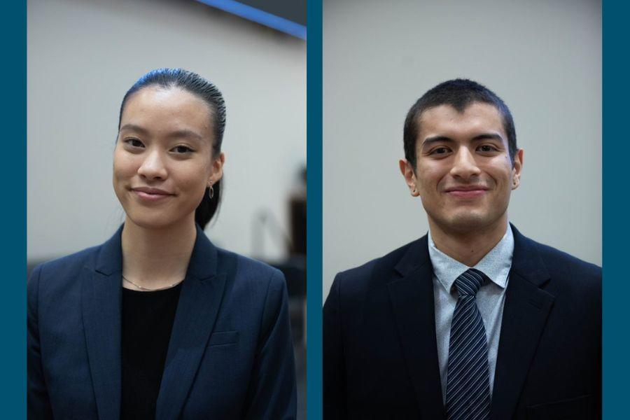 Students Samantha Toh and Daniel Torres