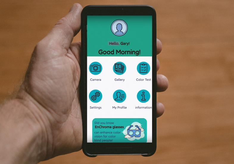 Mockup of Hue Hunter app