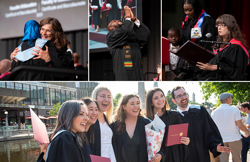 Les diplômés de la faculté d'éducation lors de la collation des grades..