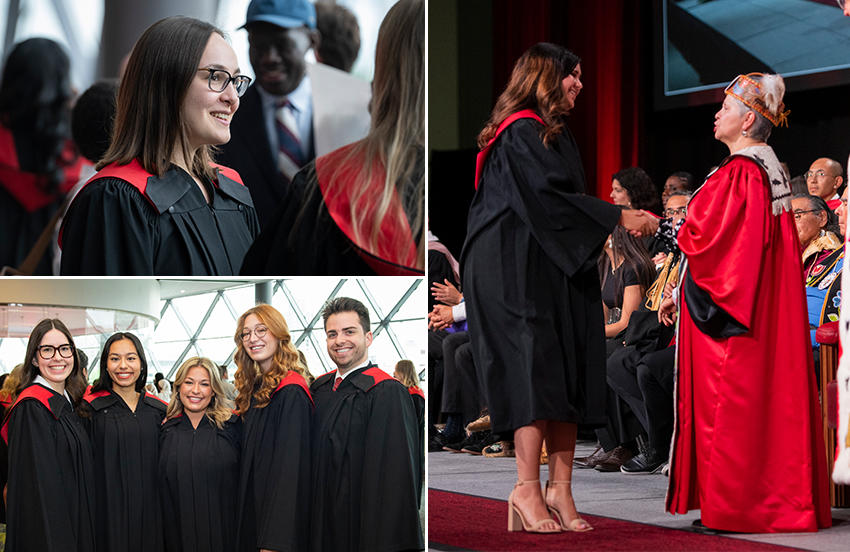Les diplômés de la faculté de droit de la santé lors de la collation des grades..