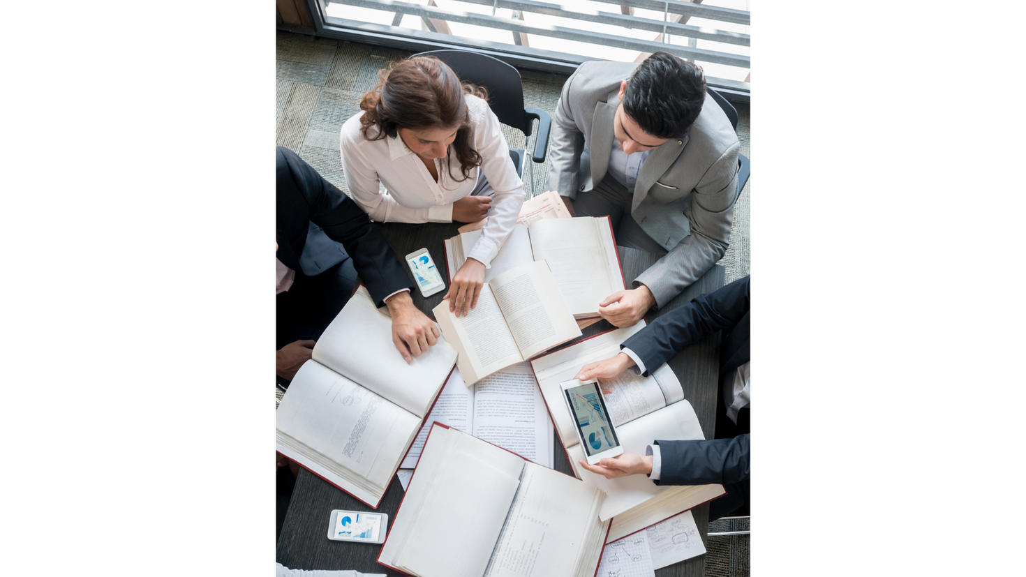 Group of people discussing 