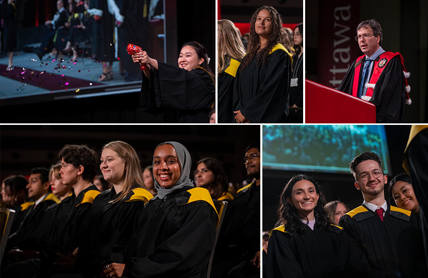Les diplômés de la faculté de sciences lors de la collation des grades..