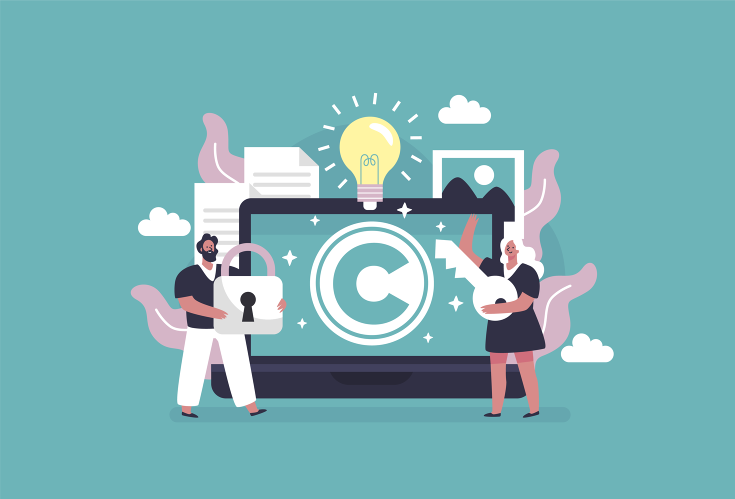 Illustration droit d'auteur