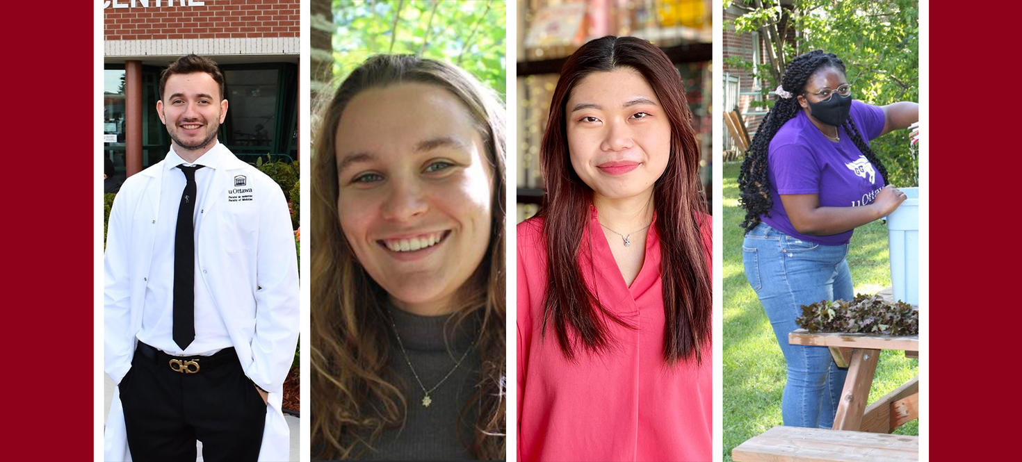 Quatre étudiants bénévoles